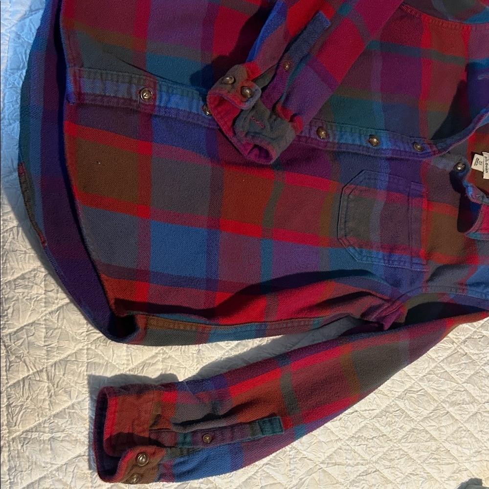 LL Bean Women's Petite Flannel - Picture 7 of 10